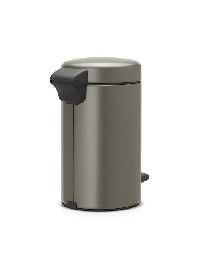 brabantia Platinum , 3 L : Brabantia Pedal Bin newIcon with Plastic Inner Bucket, 3 Litre - Platinum - Image 3